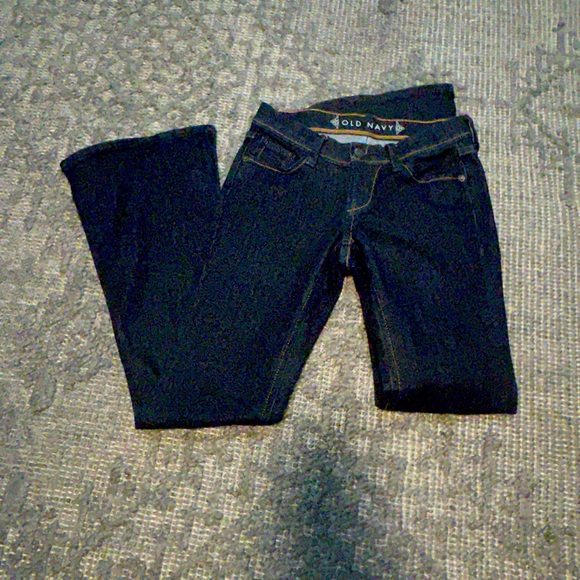 Old Navy Women's Dark Blue Flare Jeans - Picture 1 of 5